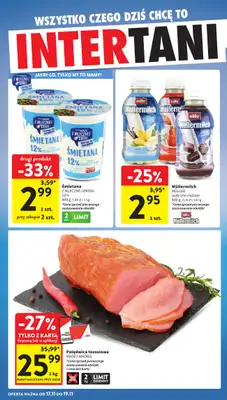 Intermarche - gazetka promocyjna Intertani start tygodnia od poniedziałku 17.11 do środy 19.11