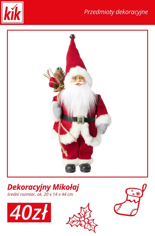 KiK - gazetka promocyjna Świąteczne dekoracje – od 15 zł od środy 12.11  - strona 8