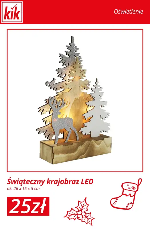 KiK - gazetka promocyjna Świąteczne dekoracje – od 15 zł od środy 12.11  - strona 3