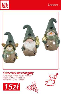 KiK - gazetka promocyjna Świąteczne dekoracje – od 15 zł od środy 12.11  - strona 13