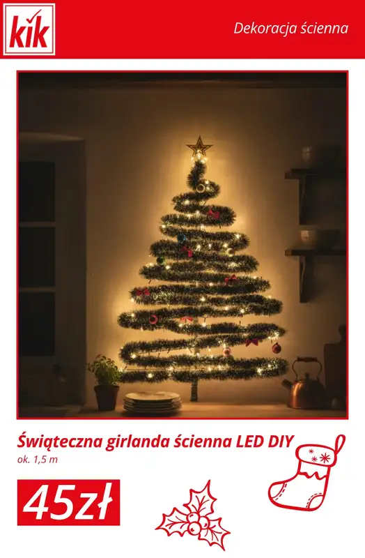 KiK - gazetka promocyjna Świąteczne dekoracje – od 15 zł od środy 12.11  - strona 7