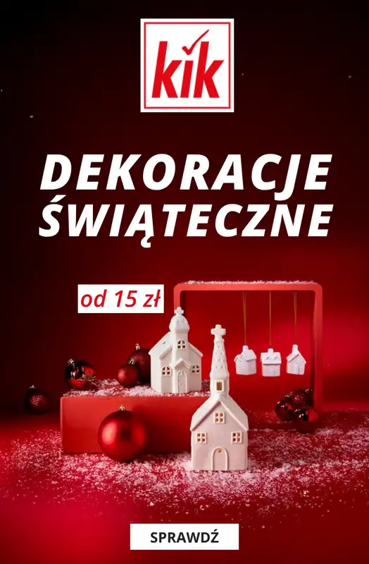 KiK - gazetka promocyjna Świąteczne dekoracje – od 15 zł od środy 12.11 