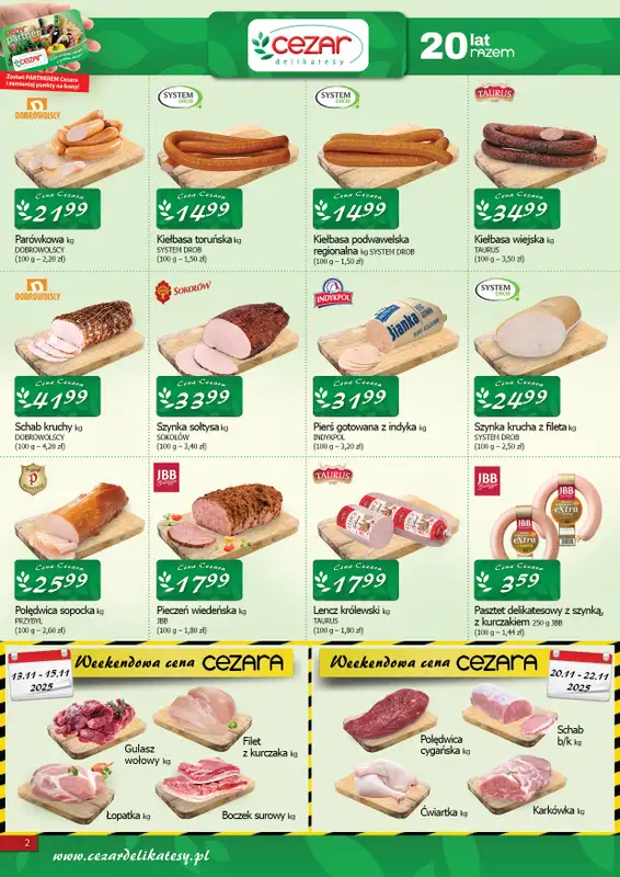 CEZAR Delikatesy - gazetka promocyjna Gazetka od czwartku 13.11 do środy 26.11 - strona 2