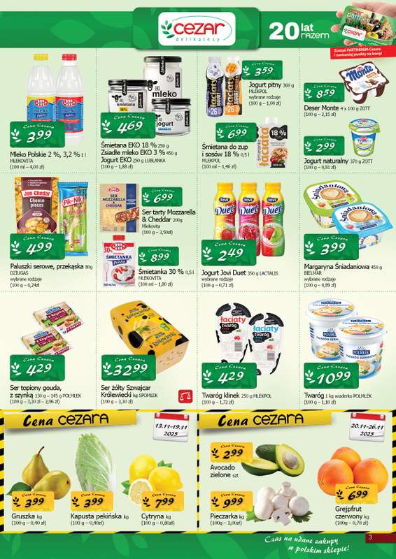 CEZAR Delikatesy - gazetka promocyjna Gazetka od czwartku 13.11 do środy 26.11 - strona 3