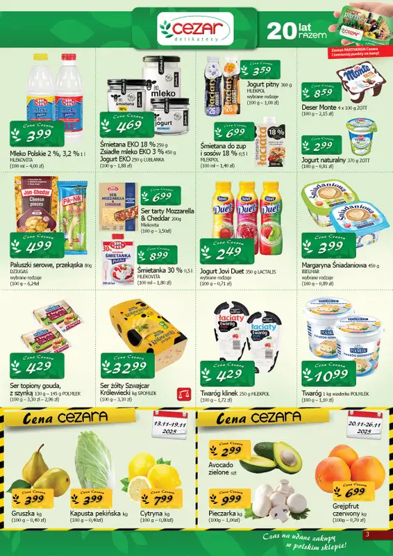 CEZAR Delikatesy - gazetka promocyjna Gazetka od czwartku 13.11 do środy 26.11 - strona 3