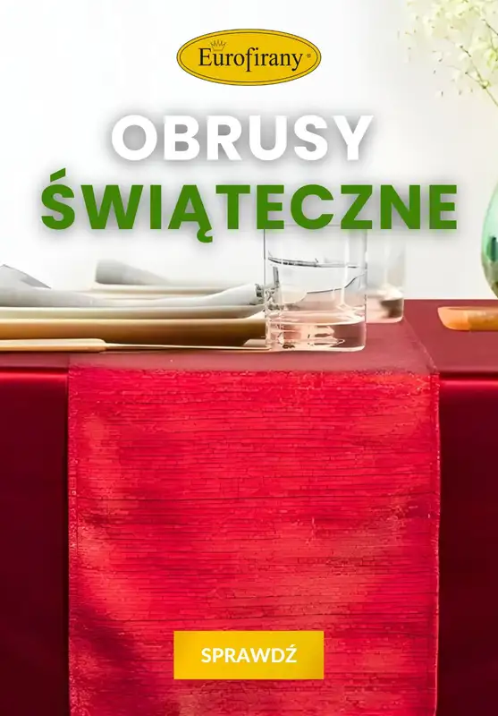 Eurofirany - gazetka promocyjna Świąteczne obrusy od środy 12.11 