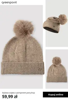 Greenpoint - gazetka promocyjna -30% na kurtki, płaszcze, swetry, czapki i szaliki od środy 12.11  - strona 8