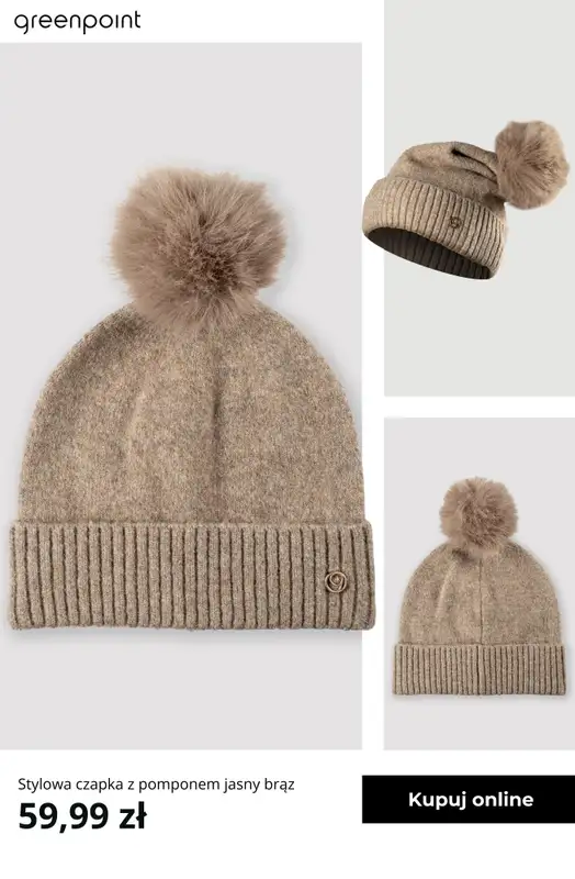 Greenpoint - gazetka promocyjna -30% na kurtki, płaszcze, swetry, czapki i szaliki od środy 12.11  - strona 8
