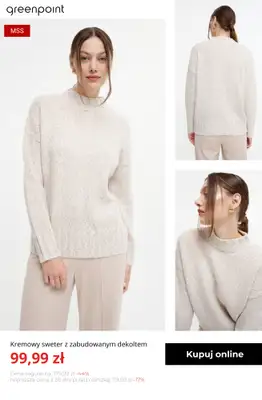 Greenpoint - gazetka promocyjna -30% na kurtki, płaszcze, swetry, czapki i szaliki od środy 12.11  - strona 12