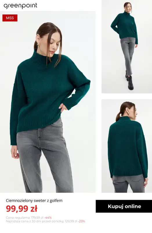 Greenpoint - gazetka promocyjna -30% na kurtki, płaszcze, swetry, czapki i szaliki od środy 12.11  - strona 5