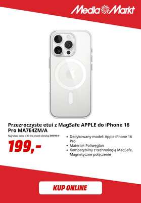 Przezroczyste etui z MagSafe APPLE do iPhone 16 Pro MA7E4ZM/A