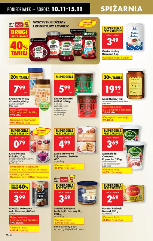 Biedronka - gazetka promocyjna Od poniedziałku, Z ladą tradycyjną od poniedziałku 10.11 do niedzieli 16.11 - strona 54
