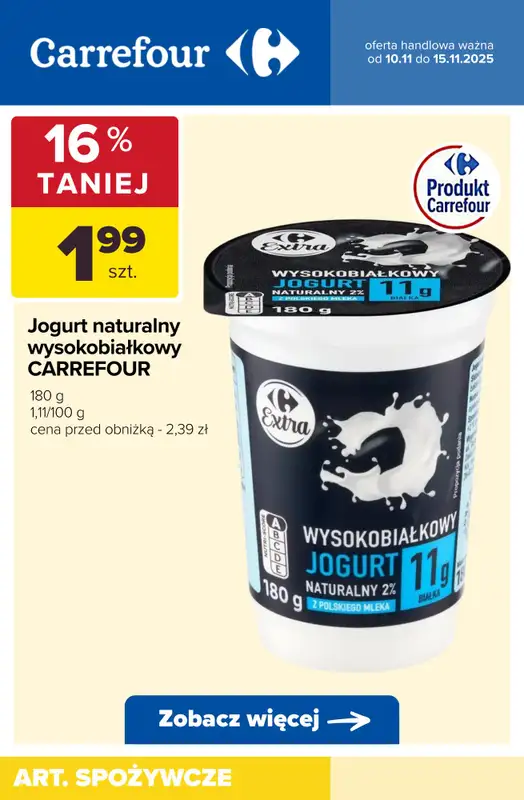 Carrefour - gazetka promocyjna Do -53% na pojedyncze sztuki od środy 12.11 do soboty 15.11 - strona 7