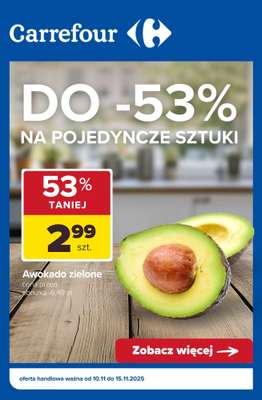 Carrefour - gazetka promocyjna Do -53% na pojedyncze sztuki od środy 12.11 do soboty 15.11