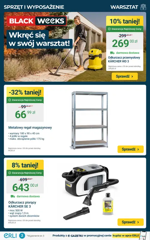 Erli - gazetka promocyjna Black Weeks – Bestsellery do Twojego warsztatu! od piątku 14.11 do niedzieli 16.11 - strona 2