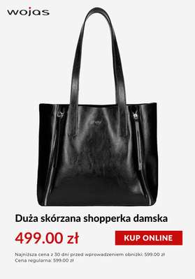 Duża skórzana shopperka damska