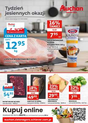 Auchan - gazetka promocyjna Gazetka Zielona Góra I Tydzień jesiennych okazji od środy 12.11 do wtorku 18.11
