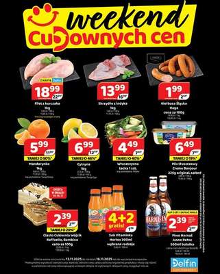 Delfin - gazetka promocyjna Weekend cudownych cen od czwartku 13.11 do niedzieli 16.11