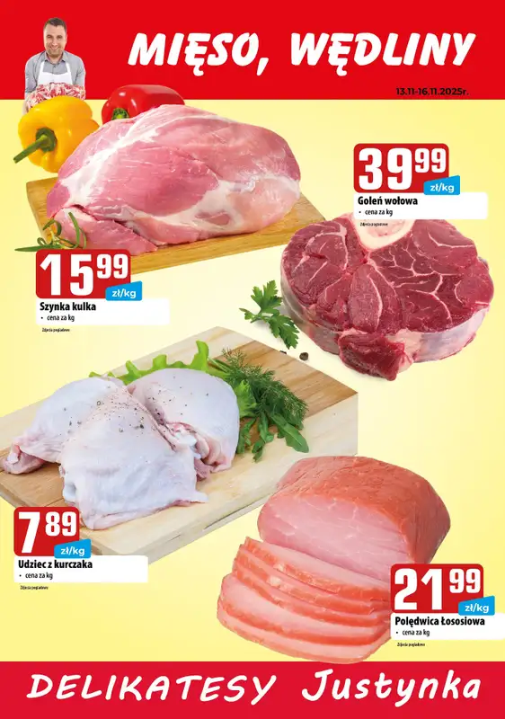 Delikatesy Justynka - gazetka promocyjna Plakaty promocyjne od czwartku 13.11 do niedzieli 16.11 - strona 2