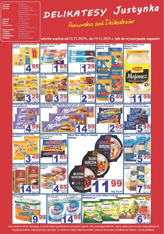 Delikatesy Justynka - gazetka promocyjna Plakaty promocyjne od czwartku 13.11 do środy 19.11 - strona 4