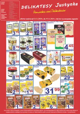 Delikatesy Justynka - gazetka promocyjna Plakaty promocyjne od czwartku 13.11 do środy 19.11 - strona 3
