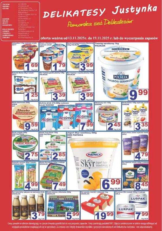 Delikatesy Justynka - gazetka promocyjna Plakaty promocyjne od czwartku 13.11 do środy 19.11 - strona 2