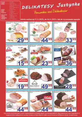 Delikatesy Justynka - gazetka promocyjna Plakaty promocyjne od czwartku 13.11 do środy 26.11 - strona 2