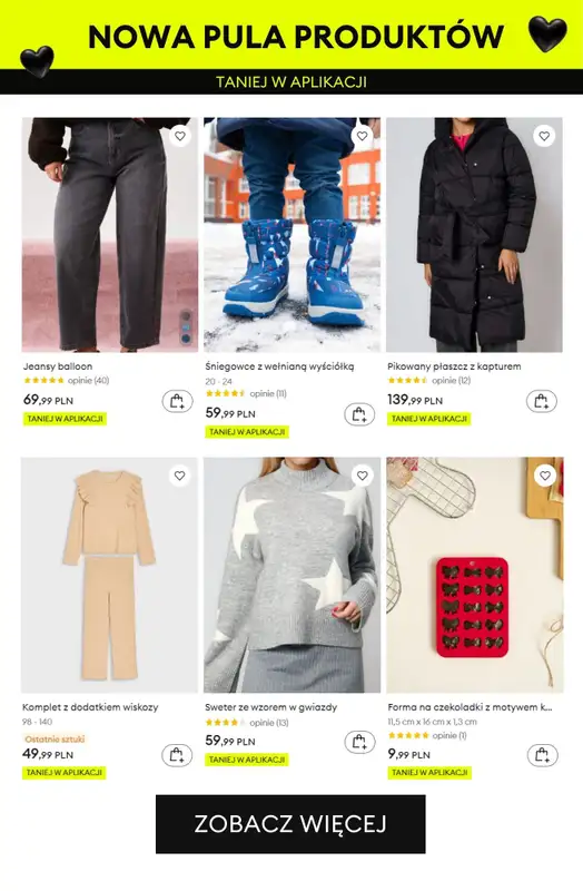 Sinsay - gazetka promocyjna Do -40% BLACK DAYS - nowa pula produktów! od czwartku 13.11  - strona 4