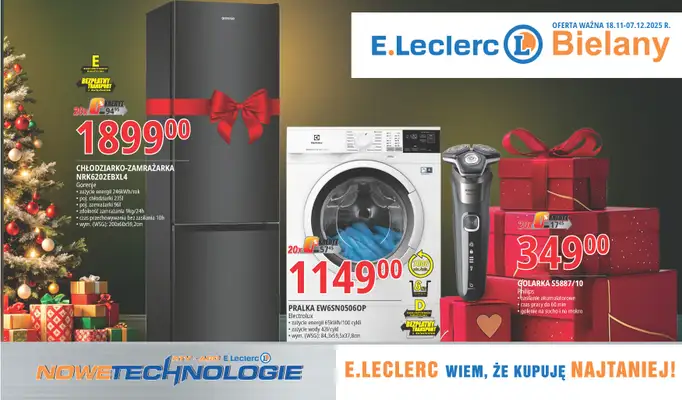 Leclerc - gazetka promocyjna Oferta Bielany od wtorku 18.11 do niedzieli 07.12