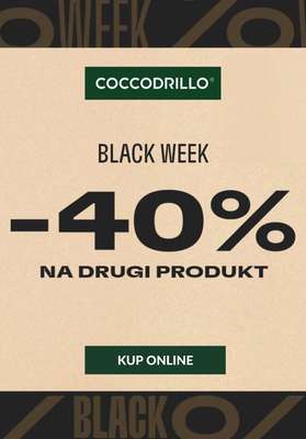 BLACK FRIDAY - gazetka promocyjna Coccodrillo | -40% na drugi produkt od czwartku 13.11 do wtorku 18.11