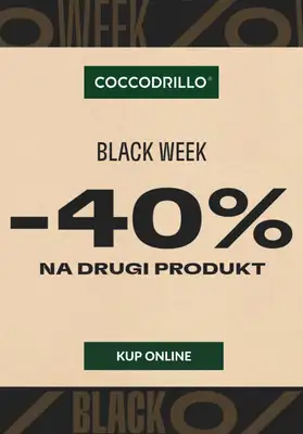 BLACK FRIDAY - gazetka promocyjna Coccodrillo | -40% na drugi produkt od czwartku 13.11 do wtorku 18.11