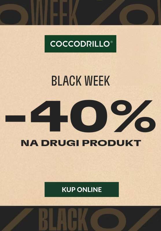 BLACK FRIDAY - gazetka promocyjna Coccodrillo | -40% na drugi produkt od czwartku 13.11 do wtorku 18.11