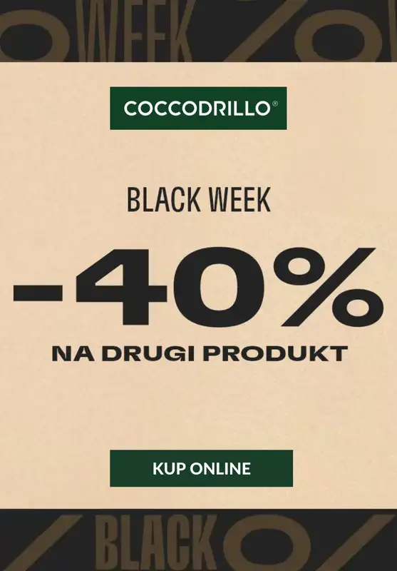 BLACK FRIDAY - gazetka promocyjna Coccodrillo | -40% na drugi produkt od czwartku 13.11 do wtorku 18.11