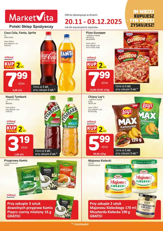 Marketvita - gazetka promocyjna Wielopaki od czwartku 20.11 do środy 03.12