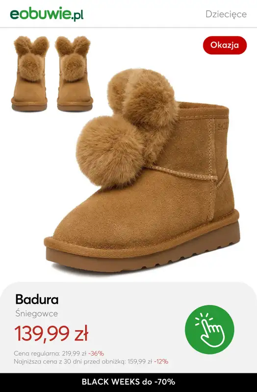 eobuwie.pl - gazetka promocyjna Do -70% na zimowe buty dziecięce od czwartku 13.11 do czwartku 27.11 - strona 2