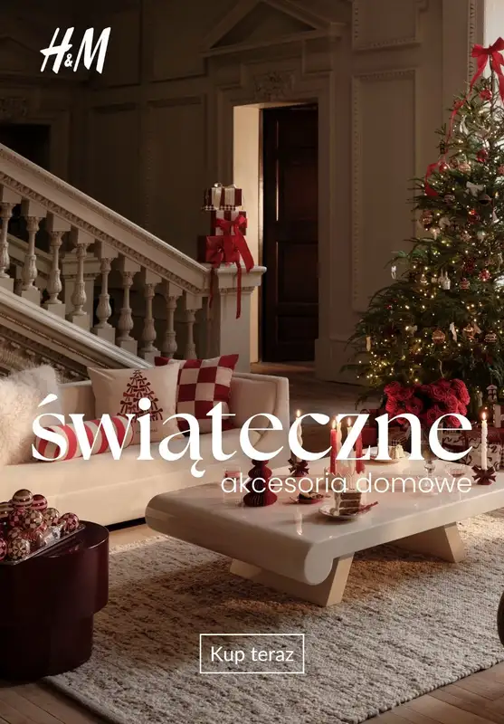 H&M - gazetka promocyjna HOME: świąteczne akcesoria domowe od czwartku 13.11 