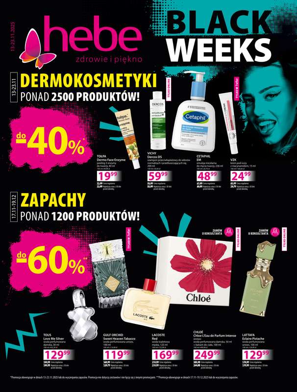 Hebe - gazetka promocyjna Ulotka od czwartku 13.11 do niedzieli 23.11