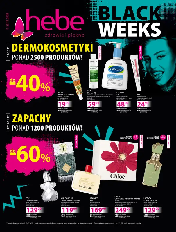 Hebe - gazetka promocyjna Ulotka od czwartku 13.11 do niedzieli 23.11