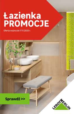 Leroy Merlin - gazetka promocyjna PROMOCJE - Łazienka od czwartku 13.11 do poniedziałku 17.11