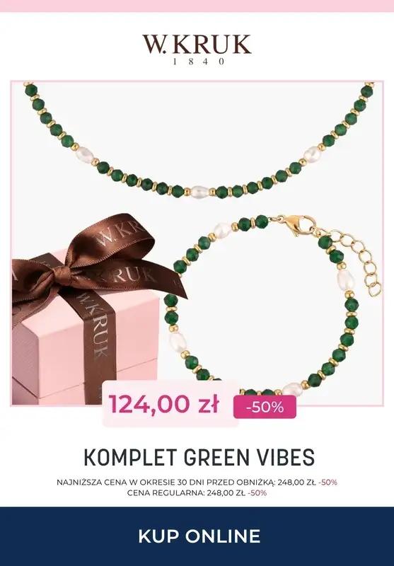Prezenty - gazetka promocyjna W.Kruk | Do -50% na komplety biżuterii od czwartku 13.11  - strona 8