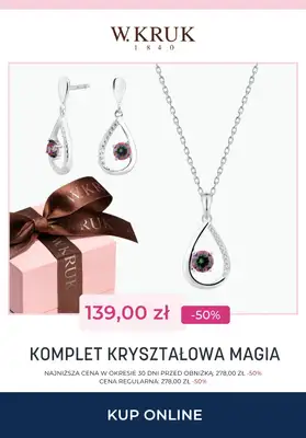 Prezenty - gazetka promocyjna W.Kruk | Do -50% na komplety biżuterii od czwartku 13.11  - strona 4