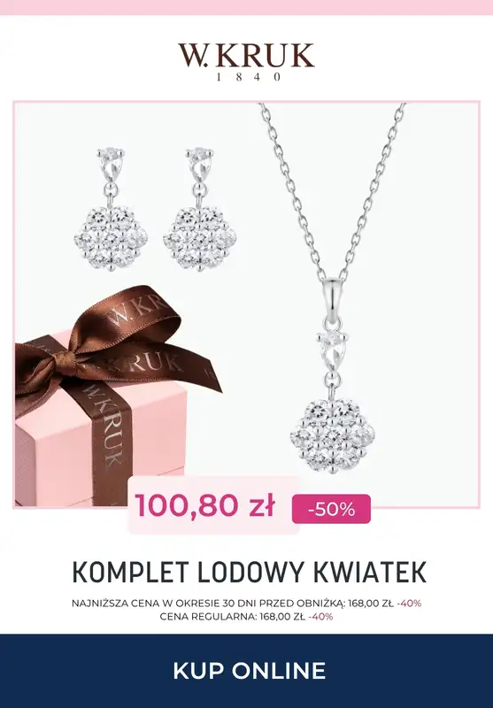 Prezenty - gazetka promocyjna W.Kruk | Do -50% na komplety biżuterii od czwartku 13.11  - strona 3