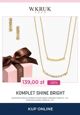 Prezenty - gazetka promocyjna W.Kruk | Do -50% na komplety biżuterii od czwartku 13.11  - strona 6