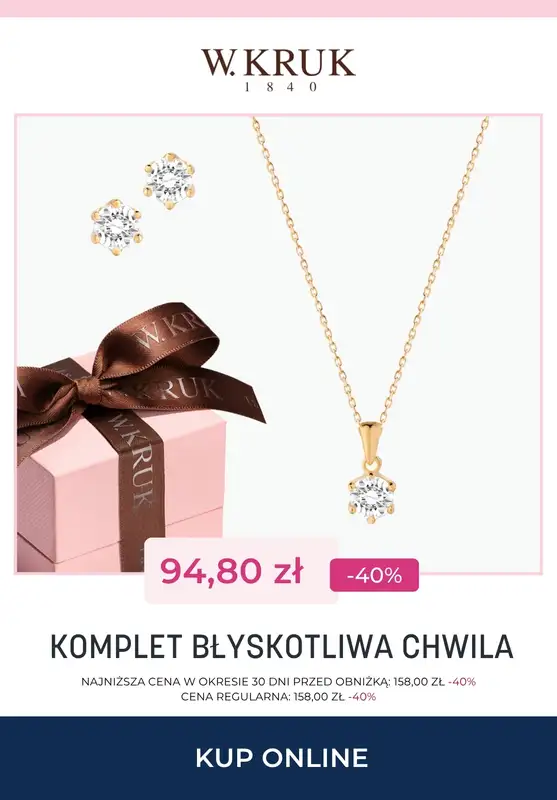 Prezenty - gazetka promocyjna W.Kruk | Do -50% na komplety biżuterii od czwartku 13.11  - strona 11