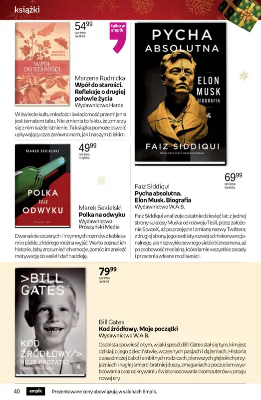 Empik - gazetka promocyjna Tom kultury: książki od czwartku 13.11 do wtorku 25.11 - strona 40