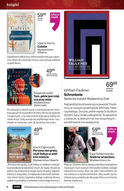 Empik - gazetka promocyjna Tom kultury: książki od czwartku 13.11 do wtorku 25.11 - strona 6