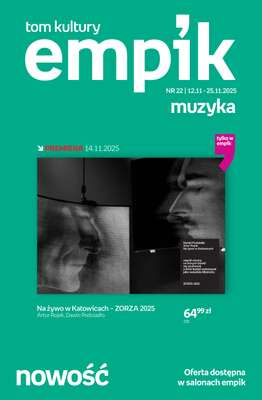 Empik - gazetka promocyjna Tom kultury: muzyka od czwartku 13.11 do wtorku 25.11