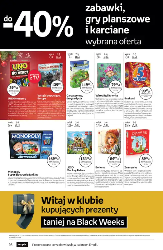 Empik - gazetka promocyjna Tom kultury: zabawki od czwartku 13.11 do wtorku 25.11 - strona 4