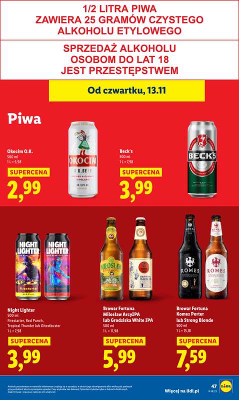 Lidl - gazetka promocyjna Oferta od czwartku od czwartku 13.11 do soboty 15.11 - strona 49