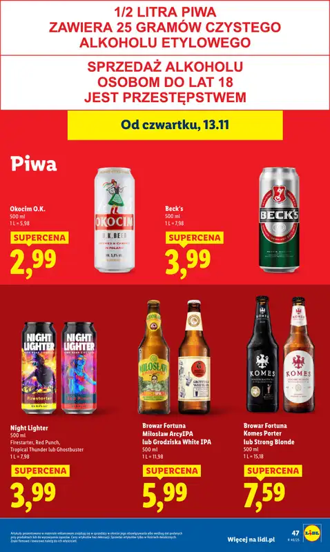 Lidl - gazetka promocyjna Oferta od czwartku od czwartku 13.11 do soboty 15.11 - strona 49